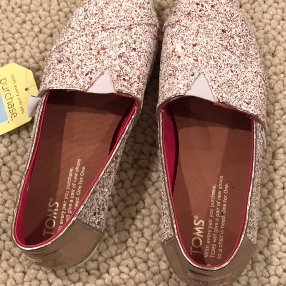 Toms peppermint ladies  sparkle shoes